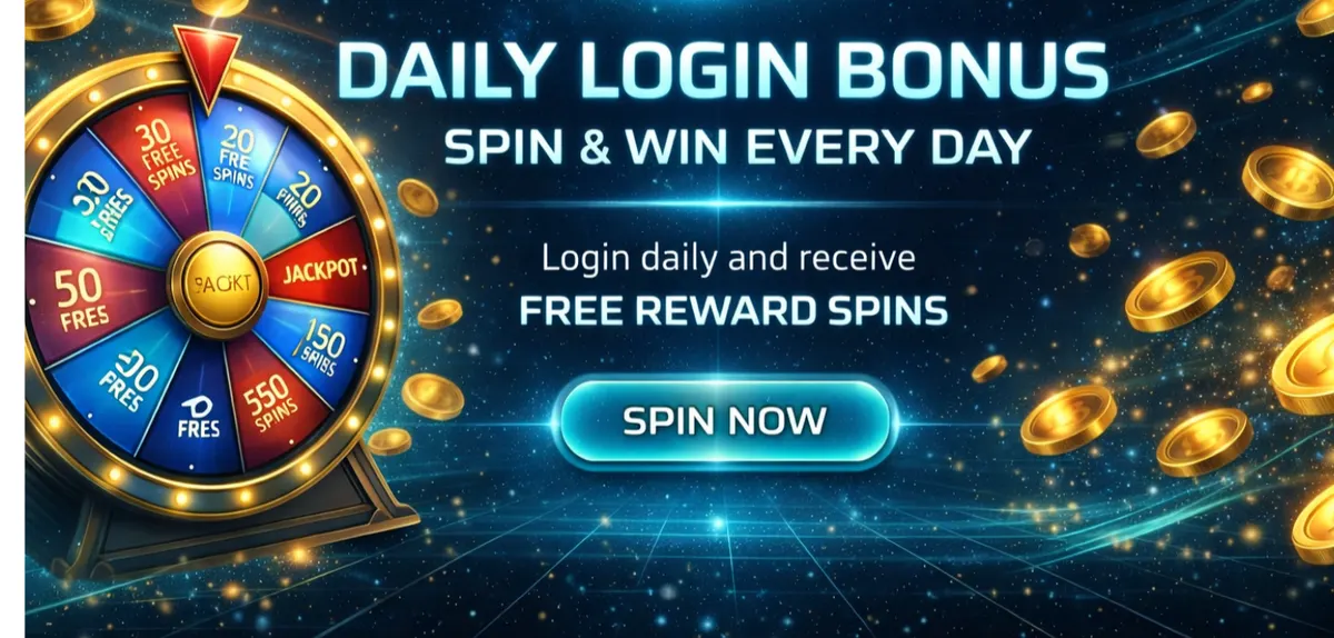 GBO Slot daily login bonus – spin and win free reward spins every day